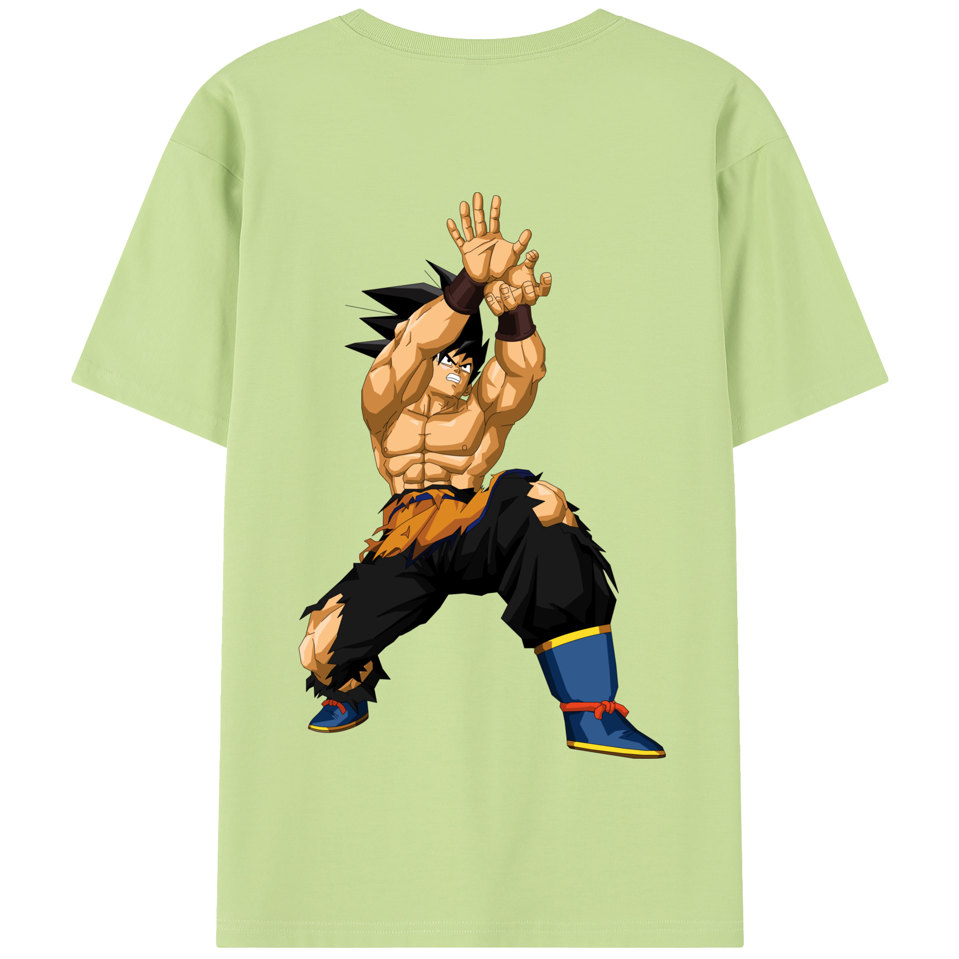 （画像用） ドラゴンボール 孫悟空（そん ごくう）Son Goku カカロット DRAGON BALL Kakarotto 綿100％半袖Tシャツ（背面プリント）